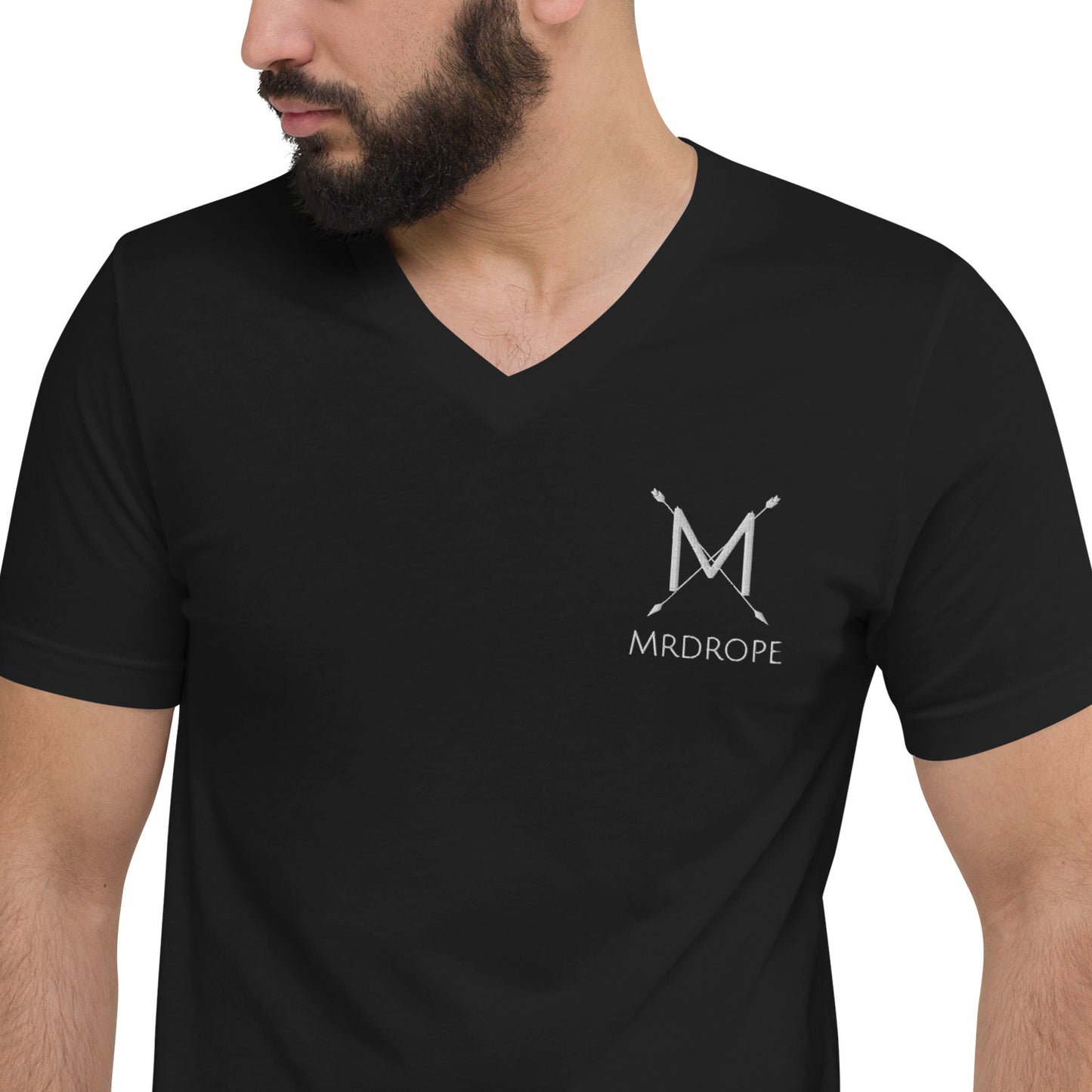 Unisex Short Sleeve V-Neck T-Shirt - Mr Drope