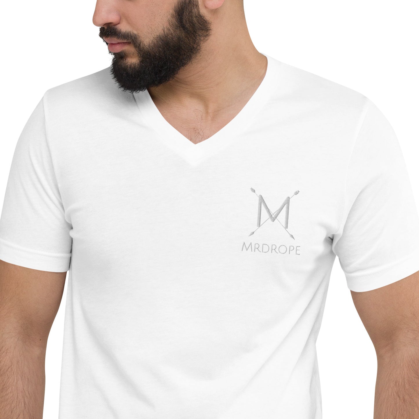 Unisex Short Sleeve V-Neck T-Shirt - Mr Drope